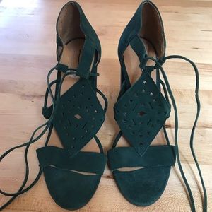 Suede block heals from Howsty for Anthropologie